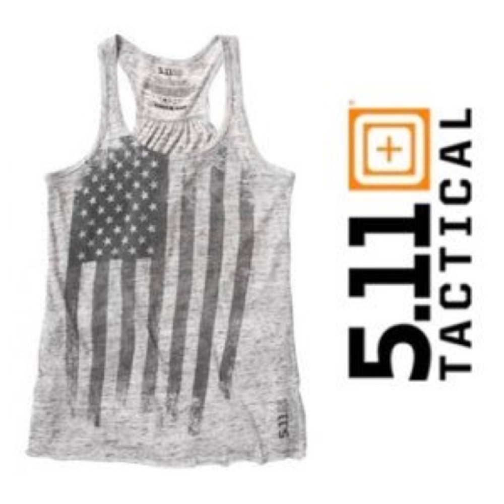 5.11 Gray Women’s Tactical Flag Racerback Tank